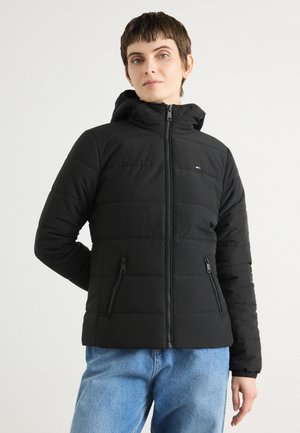 SLIM HOODED JACKET - Light jacket - black