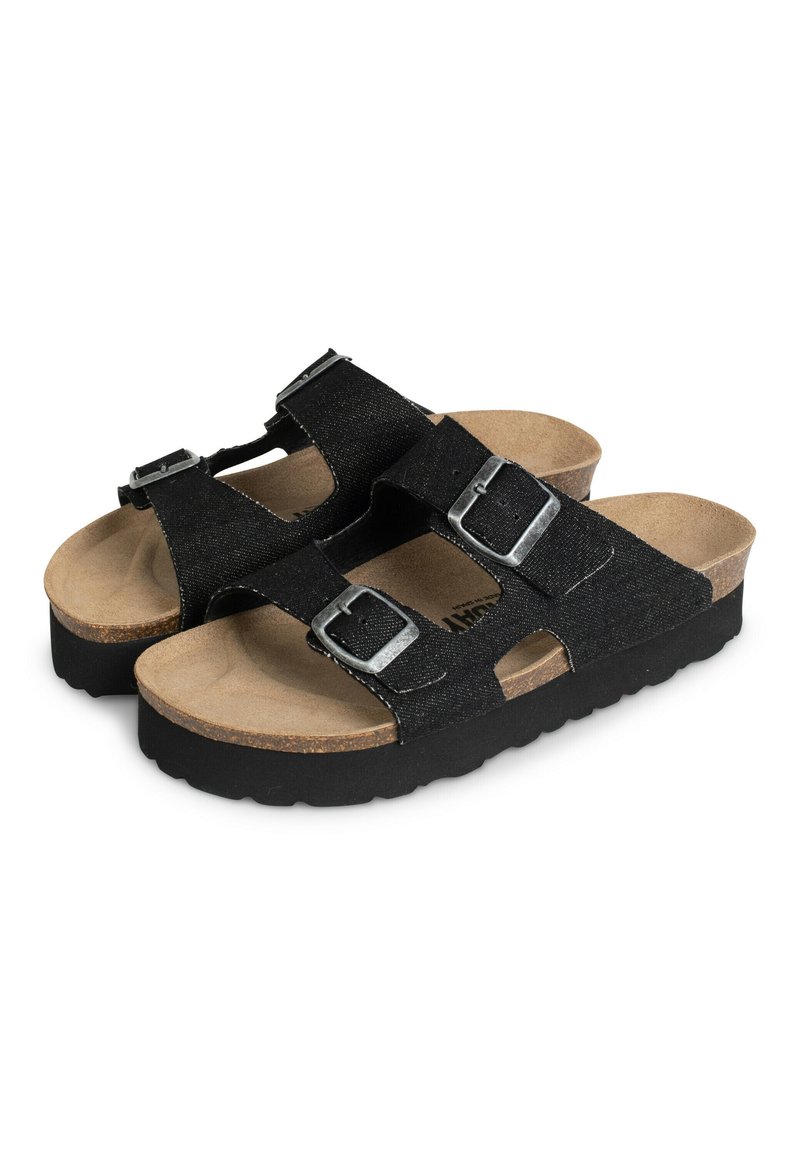Damen Sneaker | SUNBAY DUNIA Pantolette flach black/schwarz - IO44551 Damen Sneaker | SUNBAY DUNIA Pantolette flach black/schwarz - IO44551