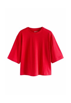 Next RELAXED BOXY ELBOW LENGTH CREW NECK - Basic T-shirt - cherry red