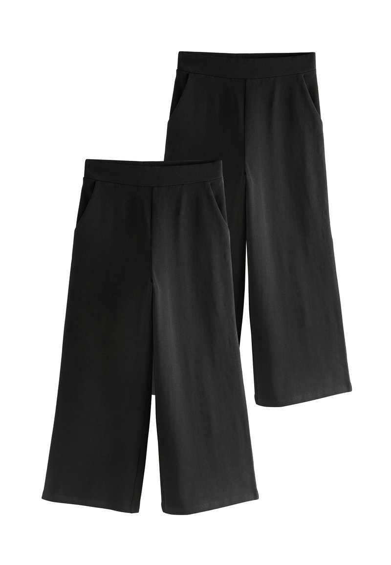 Next - REGULAR FIT - WIDE LEG 2 PACK  - Kelnės - black, Padidinti
