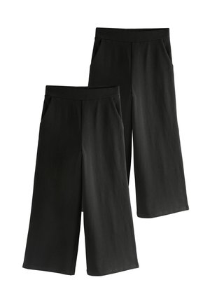 Next, REGULAR FIT - WIDE LEG 2 PACK  - Stoffhose - black