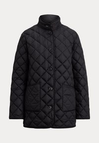 HOODED DIAMOND-QUILTED DOWN COAT - Πουπουλένιο μπουφάν - black