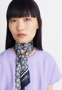 COACH SIGNATURE VINTAGE PRINTED - Scarf - midnight navy