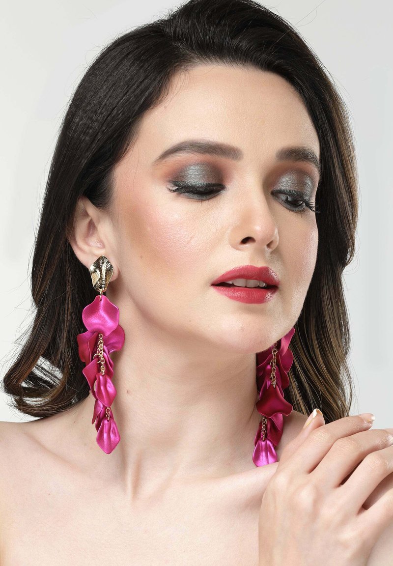 Avant-Garde Paris LUXURY STATEMENT PETALS SHAPE LONG - Örhänge - pink ...