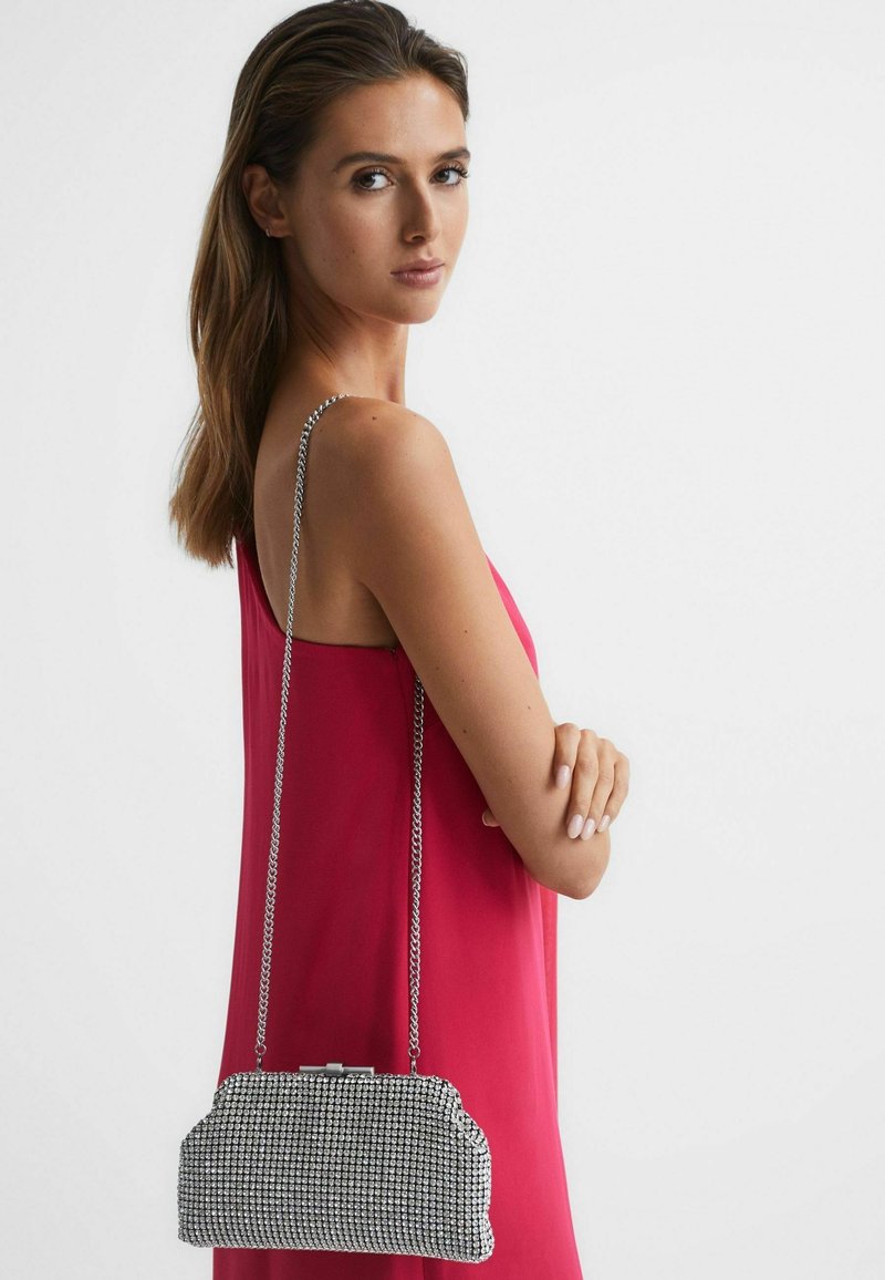 Reiss ADALINE EMBELLISHED - Pochette - silver coloured