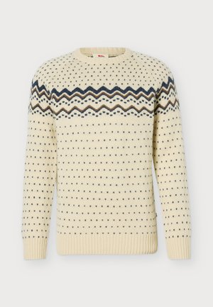 Fjällräven, ÖVIK SWEATER - Пуловер - light beige/navy
