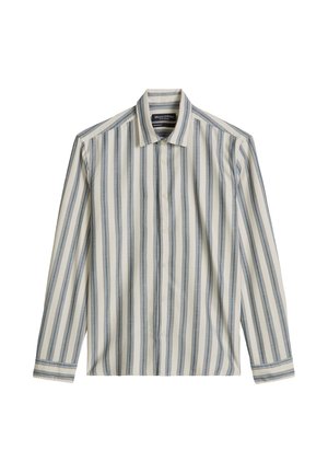 Marc O'Polo, WOVEN SHIRTS LONGSLEEVE, STRIPED - Shirt - dark beige