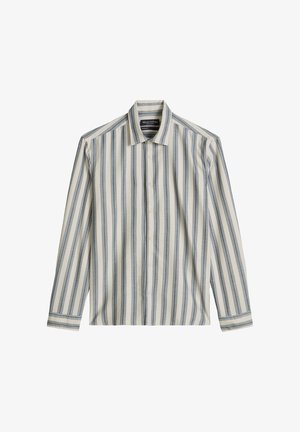 Marc O'Polo, WOVEN SHIRTS LONGSLEEVE, STRIPED - Shirt - dark beige