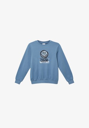 MIT SMILEY - Športni pulover - hellblau