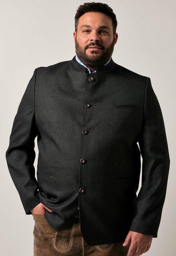 TRACHTEN OPTIK STEHKRAGEN - Sakko - anthracite