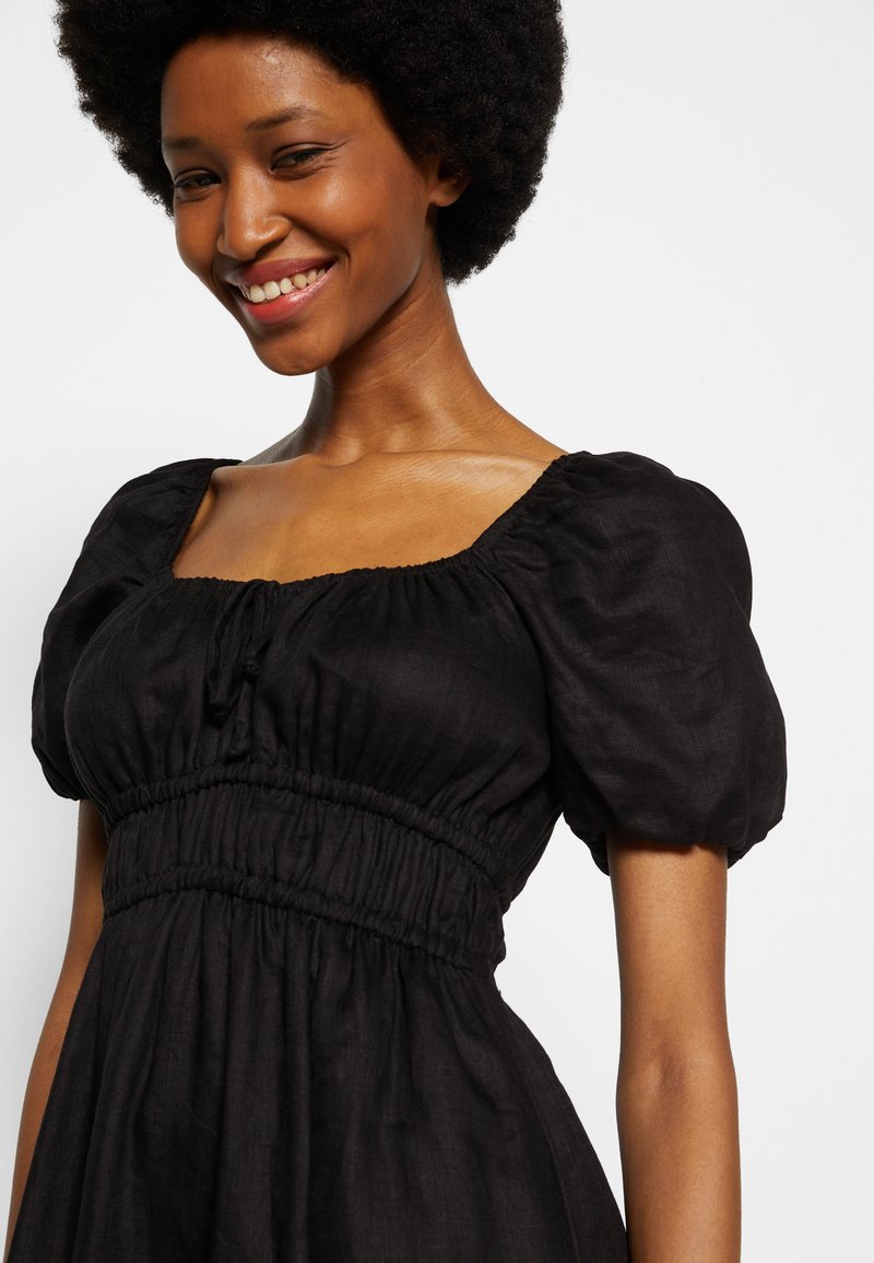Damen Kleider | Faithfull the brand TERINA MIDI DRESS Freizeitkleid plain black/schwarz - IB53379 Damen Kleider | Faithfull the brand TERINA MIDI DRESS Freizeitkleid plain black/schwarz - IB53379