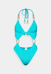 LUSTIA SWIMSUIT - Swimsuit - turquoise/gold