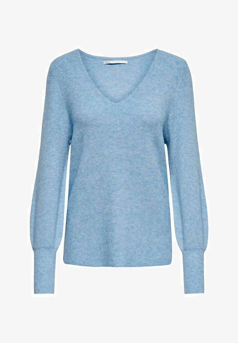 ONLY ONLATIA L/S V NECK CUFF NOOS - Maglione - sodalite blue