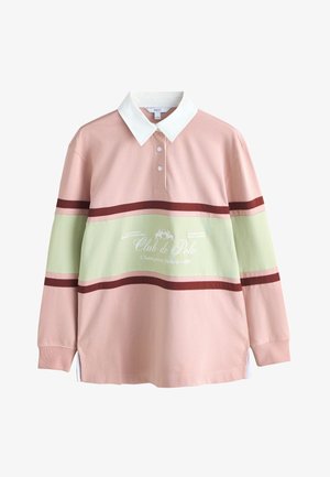 Next, REGULAR FIT - LONG SLEEVE COLLEGIATE EMBROIDERED RUGBY SHIRT . - Top s dlhým rukávom - pink