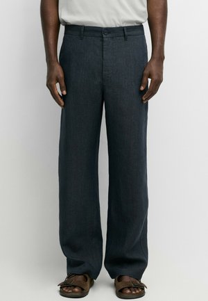 Massimo Dutti, Stoffhose - mottled dark blue