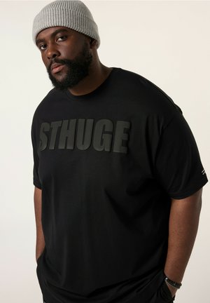 STHUGE SHORT SLEEVE, OVERSIZED - Triko s potiskem - black