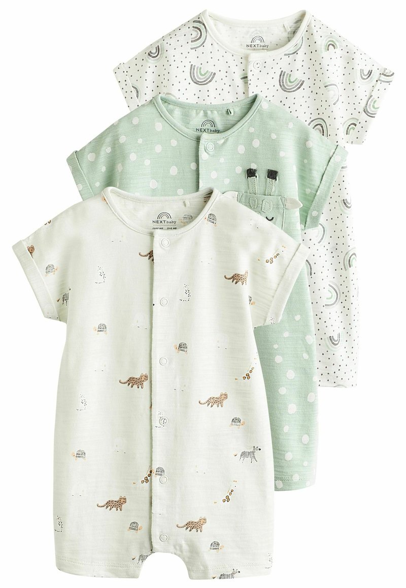 Next - 3 PACK REGULAR FIT - Pajac - mint green giraffe, Povečajte