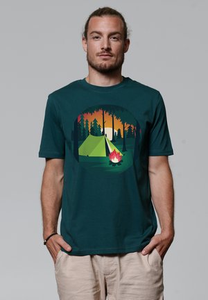 ZELTEN - T-shirt imprimé - glazed green