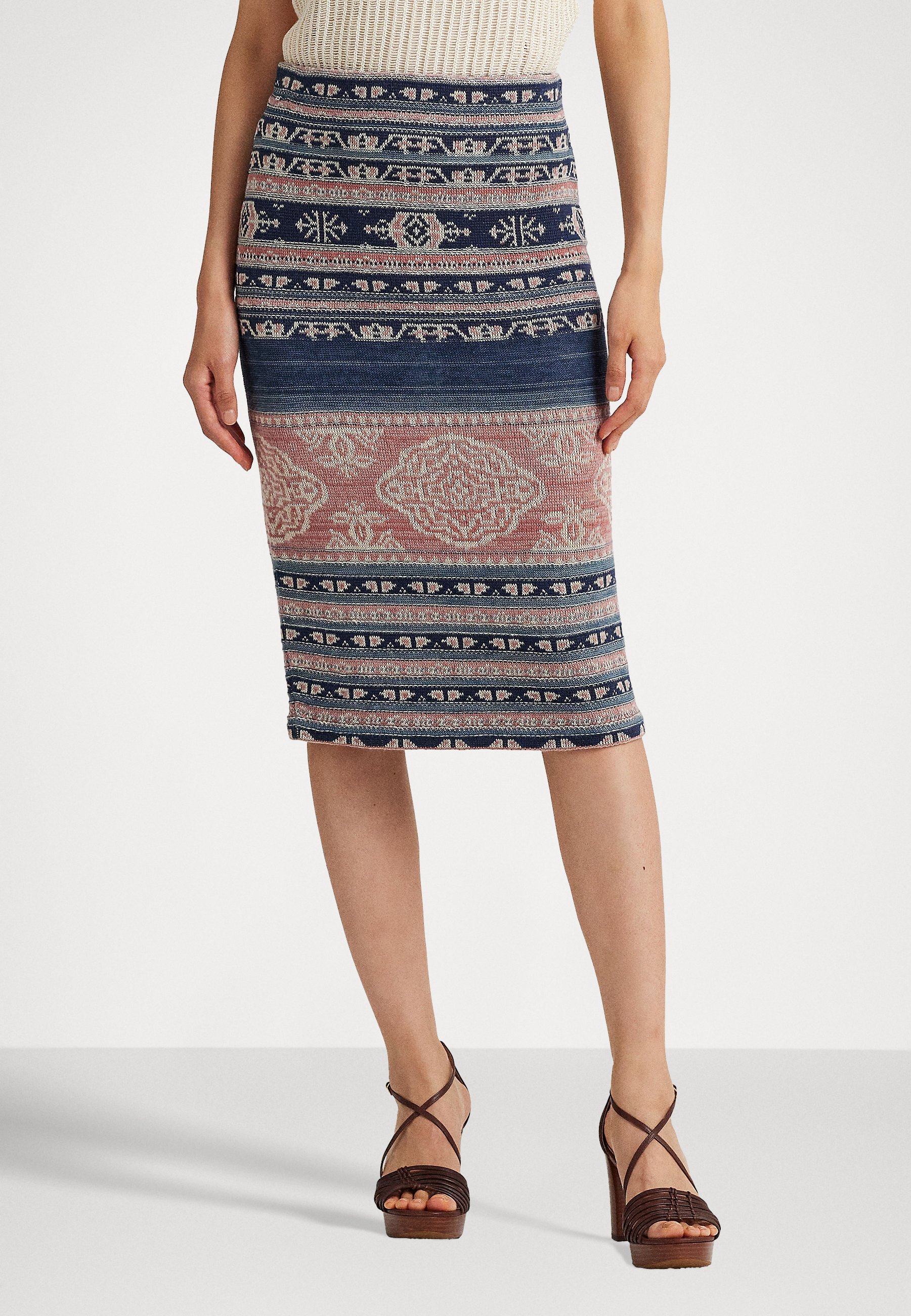 Lauren Ralph Lauren RISHONA MID PENCIL - Pencil skirt - multi 