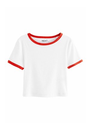 Next SLIM FIT SHORT SLEEVE CREW NECK  - T-shirt - bas - red white