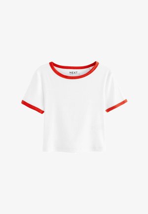 Next SLIM FIT SHORT SLEEVE CREW NECK  - Tricou basic - red white