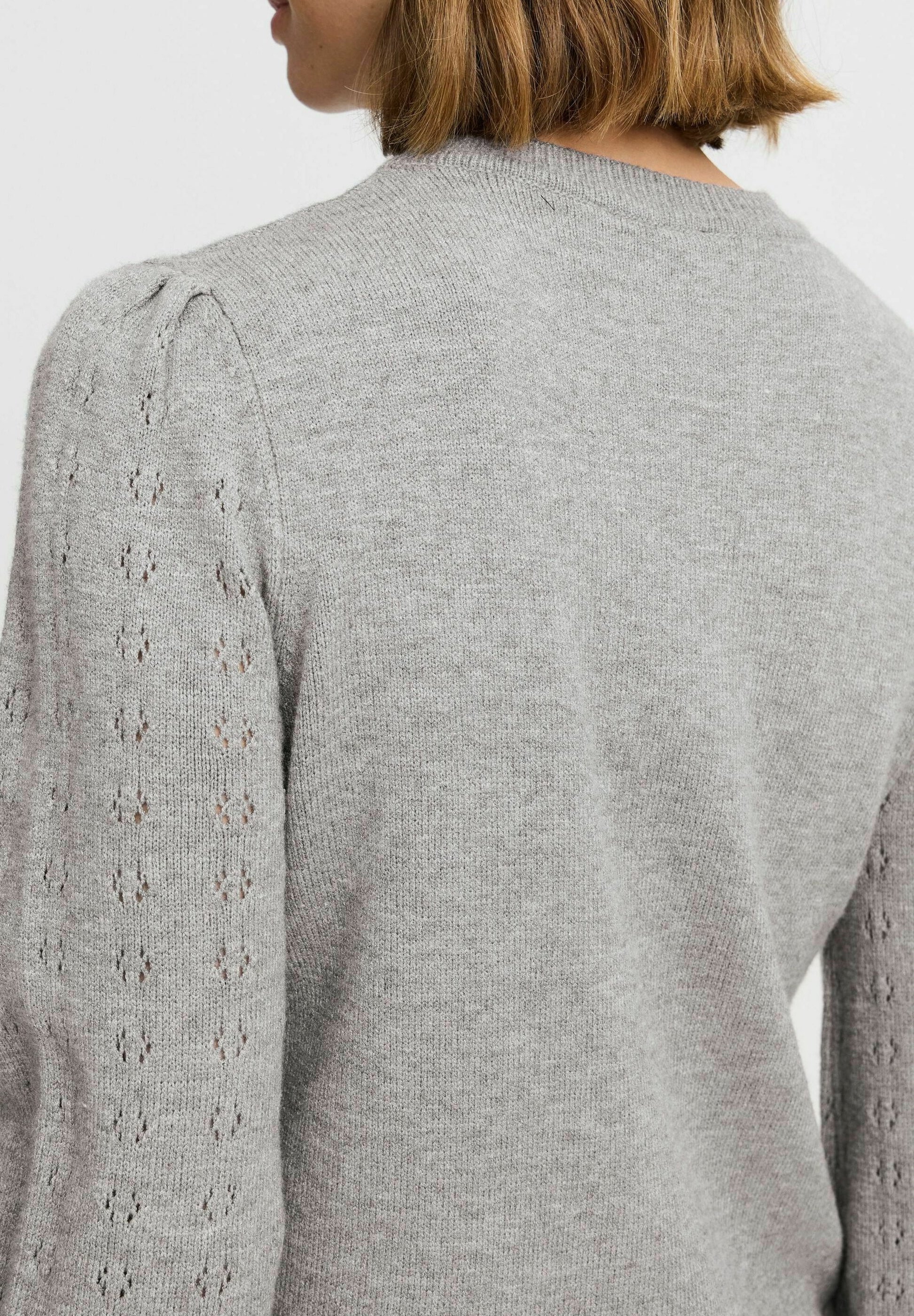 売れ筋商品|||ビーヤング ニット&セーター レディース アウター BYNONINA POINTELLE JUMPER - Jumper - mid grey melange b.young BYNONINA POINTELLE JUMPER - Jumper - mid grey