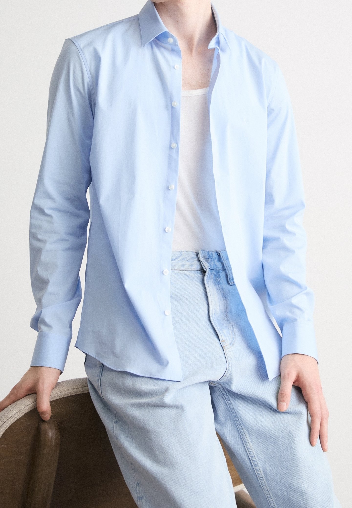 calvin klein light blue dress shirt Men's Navy Waffle Dressing Gown | Luxury Cotton Bathrobe