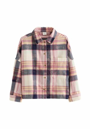 CROPPED  REGULAR FIT - Hemdbluse - pink acid check