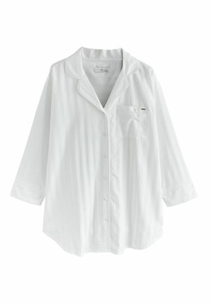 Next, REGULAR FIT - BUTTON THROUGH NIGHTSHIRT. - Nightie - studio white shadow stripe