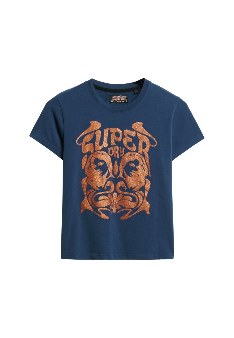 Superdry & Co T-shirt print donkerblauw