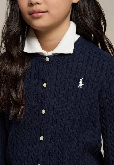 Polo Ralph Lauren MINI CABLE COTTON CARDIGAN 7-14Y - Cardigan - hunter navy