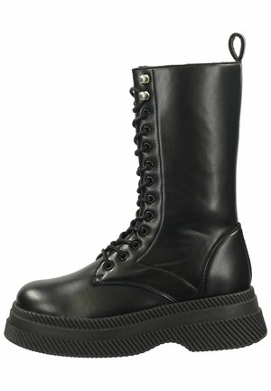 Steve Madden Plateaustøvler - blk actiom leather o