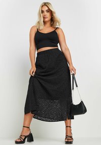 Yours Clothing A-lijn rok - black