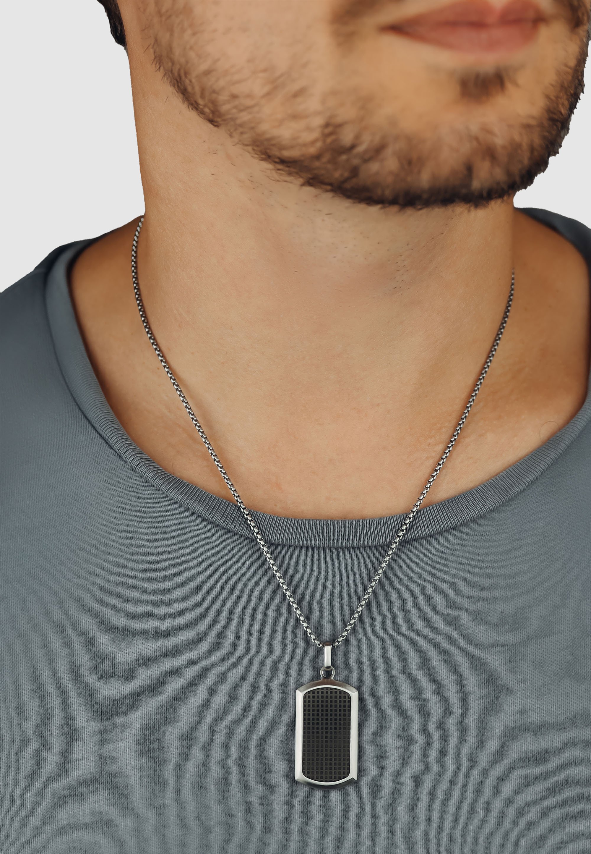 Steelwear Jewerly NEW YORK - Halskette - edelstahl/silberfarben - Zalando