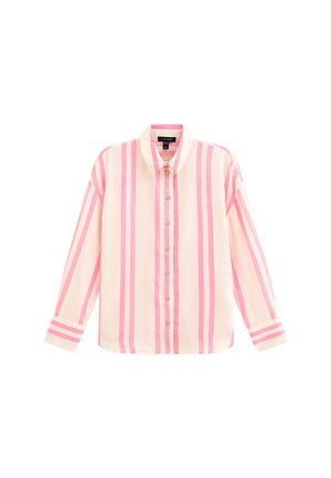 New Look STRIPED LONG SLEEVE  - Overhemdblouse - pink pattern