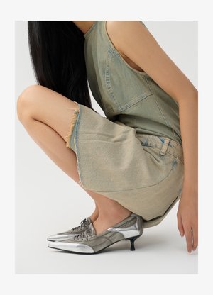 Vagabond LYKKE - Schnürpumps - silver/greige