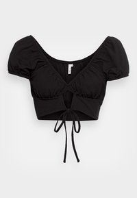 FRONT TIE - T-shirt básica - black