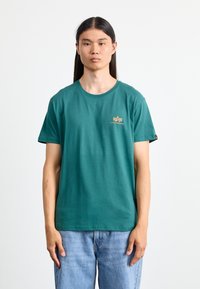 Alpha Industries SMALL LOGO - Tricou basic - force green