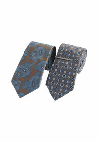 Next 2 PACK - Tie - brown navy