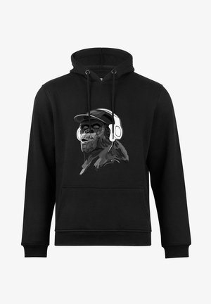 Cotton Prime MIT AFFENMOTIV MONKEY MIT DJ KO - Kapuzenpullover - schwarz