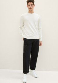 TOM TAILOR BASIC CREWNECK - Pullover - soft vanilla melange