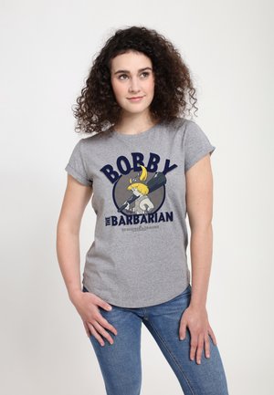Henry Tiger DUNGEONS & DRAGONS BOBBY BARBARIAN - Triko s potiskem - melange grey