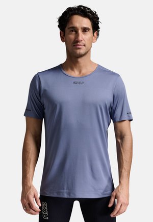 LIGHT SPEED - Sports T-shirt - blue stone black reflective