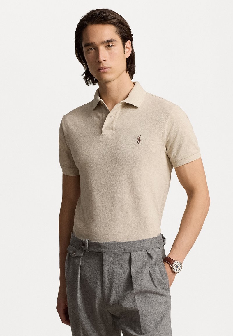 Polo Ralph Lauren - CUSTOM SLIM FIT MESH POLO SHIRT - Polo - expedition dune heather, Agrandir