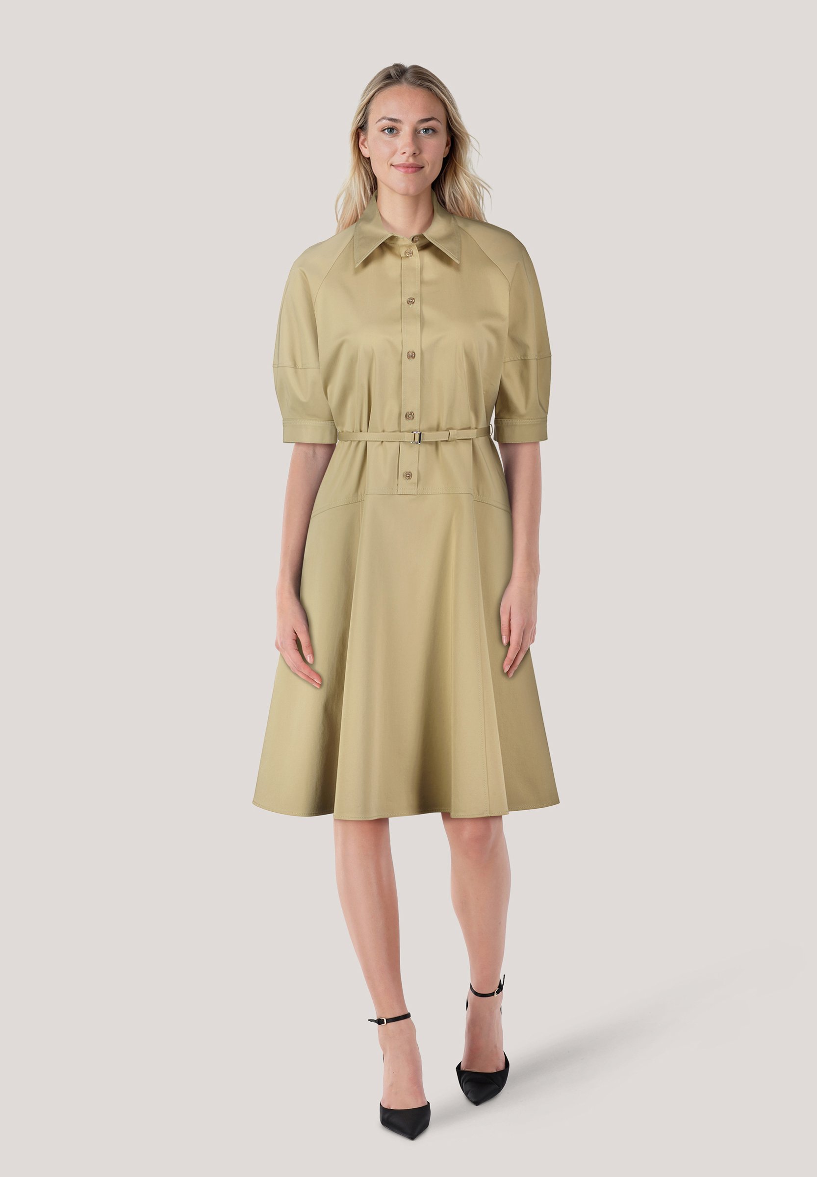 BOSS DELAURENA REGULAR FIT - Shirt dress - beige - Zalando