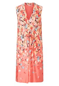 s.Oliver BLACK LABEL MIT ABSTRAKTEM MUSTER - Freizeitkleid - coral panneau prin