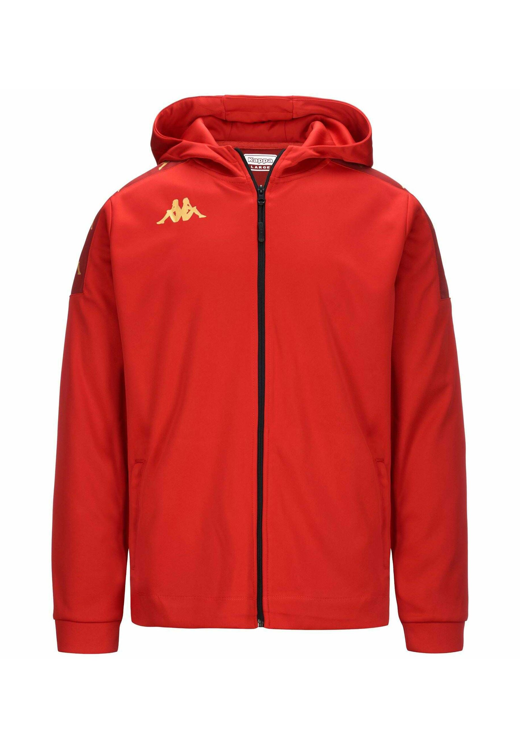 Kappa Felpa con zip red-red dk dahlia/rosso
