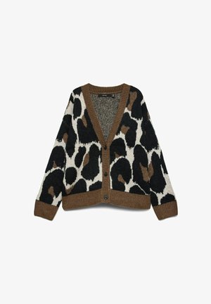 Vero Moda, CARDIGAN VMLEONIE KNIT CARDIGAN - Gilet - cocoa brown