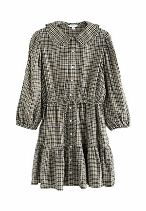 TALL FIT - COLLAR WAIST  - Skjortekjole - khaki green check