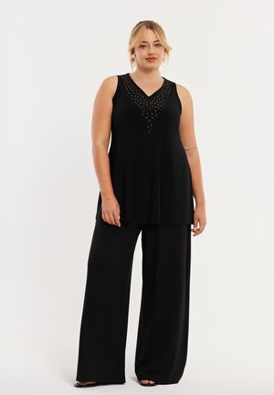FLARE FIT - Stoffhose - black